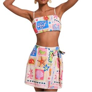 Travachic Colorful Seashell Print two piece set